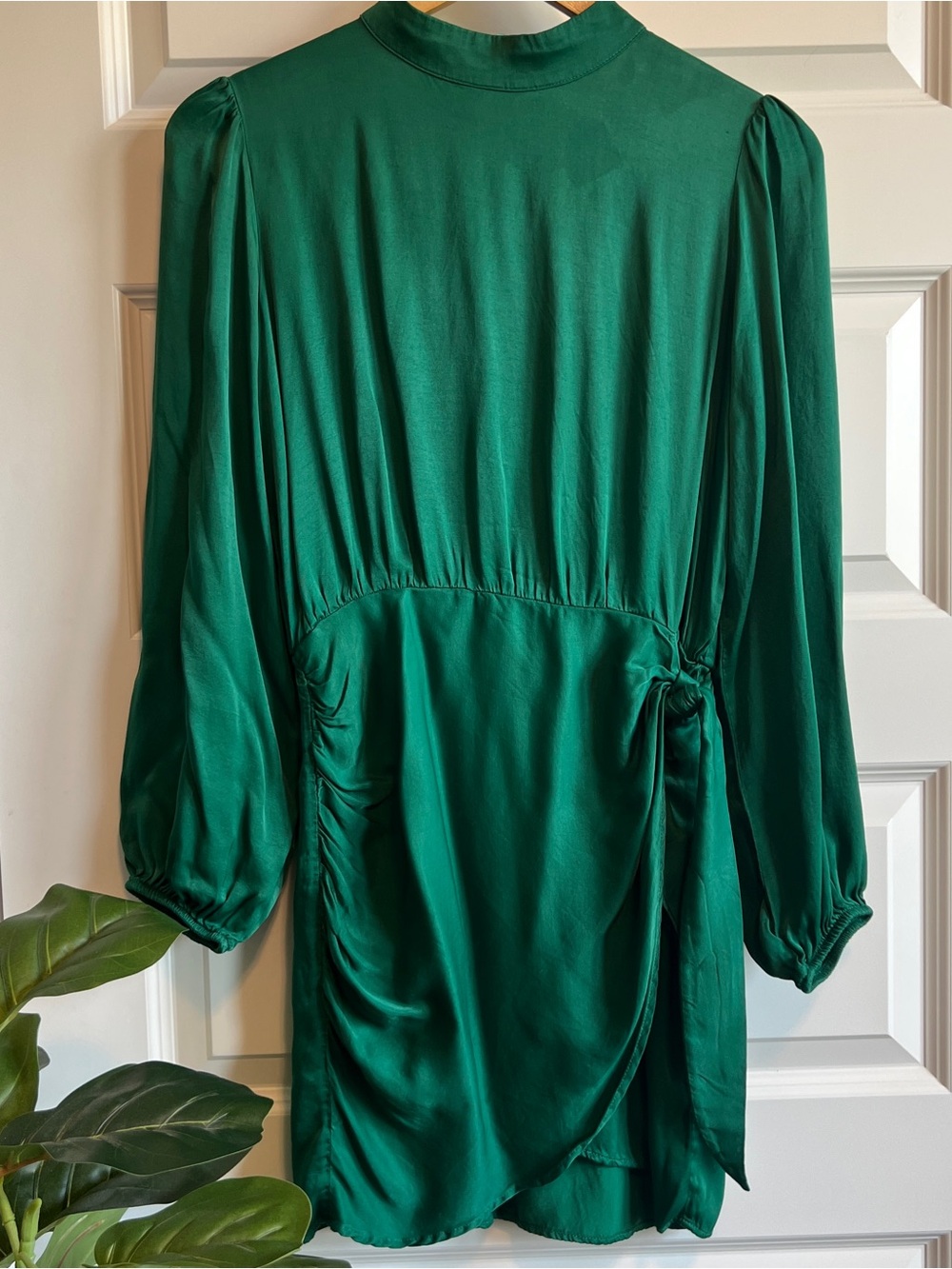 ZARA Long Sleeve Satin Mini Dress Medium